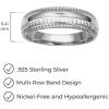 imageAmazon Essentials Cubic Zirconia MultiRow Band Ring in Sterling SilverWhite