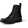 imageAmazon Essentials Mens Cap Toe Lace Up Combat Boots With ZipperBlack