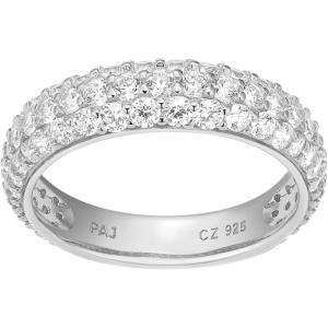 imageAmazon Essentials Cubic Zirconia Classic Pave Eternity Ring in Sterling SilverWhite