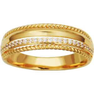 imageAmazon Essentials Cubic Zirconia MultiRow Band Ring in Sterling SilverYellow