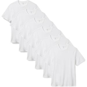 imageAmazon Essentials Mens RegularFit ShortSleeve Crewneck TShirt Pack of 6White