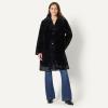 imageAmazon Essentials Womens RelaxedFit Long Faux Fur Coat with Lapel CollarBlack