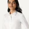 imageAmazon Essentials Womens SlimFit Stretch Poplin ButtonUp Dress ShirtWhite