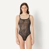 imageAmazon Essentials Womens Stretch All Over Lace BodysuitBlack