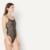 imageAmazon Essentials Womens Stretch All Over Lace BodysuitBlack