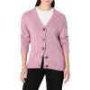 imageAmazon Essentials Demis Pick Womens OversizedFit MultiColor Heavyweight ButtonUp CardiganFuchsia Marl