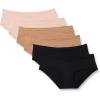 imageAmazon Essentials Womens Peached Microfiber Maternity Under The Bump BriefBlackSoft PetalWashed Bronze