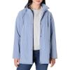 imageAmazon Essentials Womens RelaxedFit Lightweight Waterproof Long Hooded Rain JacketDusty Blue