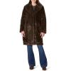 imageAmazon Essentials Womens RelaxedFit Long Faux Fur Coat with Lapel CollarDark Brown