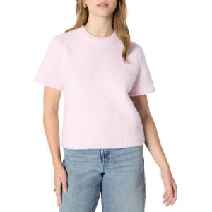 imageAmazon Essentials Demis Pick Womens RelaxedFit Faux Mohair Short Sleeve Sweater TopPastel Lilac