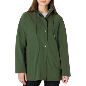 imageAmazon Essentials Womens RelaxedFit Lightweight Waterproof Long Hooded Rain JacketDark Green