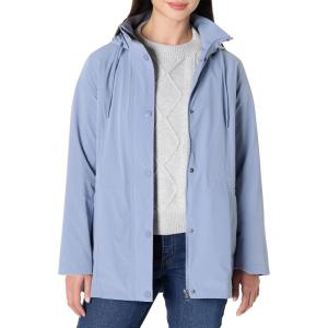 imageAmazon Essentials Womens RelaxedFit Lightweight Waterproof Long Hooded Rain JacketDusty Blue