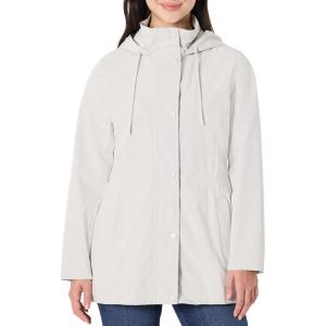imageAmazon Essentials Womens RelaxedFit Lightweight Waterproof Long Hooded Rain JacketOffwhite
