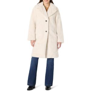imageAmazon Essentials Womens RelaxedFit Long Faux Fur Coat with Lapel CollarBeige
