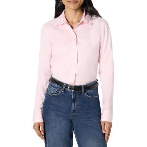 imageAmazon Essentials Womens SlimFit Stretch Poplin ButtonUp Dress ShirtLight Pink