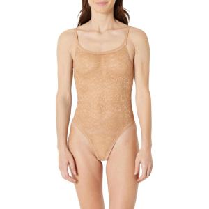 imageAmazon Essentials Womens Stretch All Over Lace BodysuitWashed Bronze