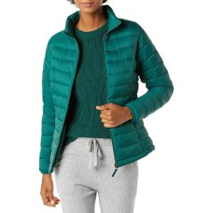 imageAmazon Essentials womens Lightweight LongSleeve WaterResistant Packable Puffer Jacket Available in Plus SizeDark Emerald Green