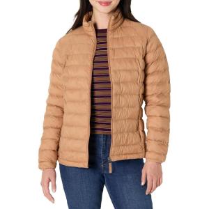 imageAmazon Essentials womens Lightweight LongSleeve WaterResistant Packable Puffer Jacket Available in Plus SizeLight Brown