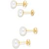 imageAmazon Essentials 14K Gold Plated Sterling Silver Freshwater Pearl StudYellow Gold