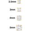 imageAmazon Essentials 14K Gold Plated Sterling Silver Round or Princess Cut Cubic Zirconia Stud Earring SetYellow Gold