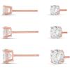 imageAmazon Essentials 14K Gold Plated Sterling Silver Round or Princess Cut Cubic Zirconia Stud Earring SetYellow Gold