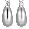 imageAmazon Essentials Demis Pick Bold Hoop Earrings for Women  Fine Silver Plated Trendy Jewelry