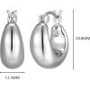 imageAmazon Essentials Demis Pick Bold Hoop Earrings for Women  Fine Silver Plated Trendy Jewelry