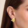 imageAmazon Essentials Demis Pick Sculpted Clip Earrings for Women  GoldTone Fine Silver Plated Trendy Jewelry