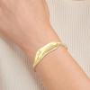imageAmazon Essentials Demis Pick Sculpted Cuff Bracelet for Women  GoldTone Fine Silver Plated Bangle Bracelet
