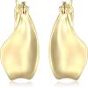 imageAmazon Essentials Demis Pick Sculpted Hoop Earrings for Women  GoldTone Fine Silver Plated Trendy Jewelry