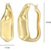 imageAmazon Essentials Demis Pick Sculpted Modern Hoop Earrings for Women  GoldTone Fine Silver Plated Trendy Jewelry