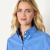 imageAmazon Essentials Demis Pick Womens Modern OversizedFit Cropped Cotton Stretch Poplin ButtonDown ShirtBlue