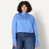 imageAmazon Essentials Demis Pick Womens Modern OversizedFit Cropped Cotton Stretch Poplin ButtonDown ShirtBlue