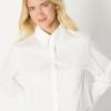 imageAmazon Essentials Demis Pick Womens Modern OversizedFit Cropped Cotton Stretch Poplin ButtonDown ShirtBright White