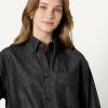 imageAmazon Essentials Demis Pick Womens Modern OversizedFit Cropped Denim ButtonDown ShirtBlack