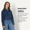 imageAmazon Essentials Demis Pick Womens Modern OversizedFit Cropped Denim ButtonDown ShirtMedium Blue Vintage