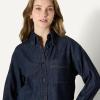 imageAmazon Essentials Demis Pick Womens Modern OversizedFit Cropped Denim ButtonDown ShirtRinse
