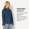 imageAmazon Essentials Demis Pick Womens OversizedFit Denim ButtonDown ShirtMedium Blue Vintage