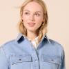 imageAmazon Essentials Demis Pick Womens OversizedFit Heavyweight Denim Shirt JacketLight Wash