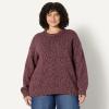 imageAmazon Essentials Demis Pick Womens OversizedFit MultiColor Heavyweight Crewneck SweaterBurgundy Marl