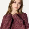 imageAmazon Essentials Demis Pick Womens OversizedFit MultiColor Heavyweight Crewneck SweaterBurgundy Marl