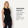 imageAmazon Essentials Demis Pick Womens RegularFit ButtonDown Denim VestBlack