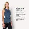 imageAmazon Essentials Demis Pick Womens RegularFit ButtonDown Denim VestMedium Blue Vintage