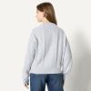 imageAmazon Essentials Demis Pick Womens RelaxedFit Cable Crewneck SweaterLight Grey Heather