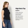 imageAmazon Essentials Demis Pick Womens SlimFit Sleeveless HighNeck TopBlack