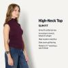 imageAmazon Essentials Demis Pick Womens SlimFit Sleeveless HighNeck TopBurgundy