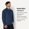 imageAmazon Essentials Mens Modern OversizedFit Denim ButtonDown ShirtMedium Blue Vintage