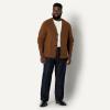 imageAmazon Essentials Mens RelaxedFit Cotton Blend CardiganCaramel Heather