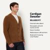 imageAmazon Essentials Mens RelaxedFit Cotton Blend CardiganCaramel Heather