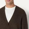 imageAmazon Essentials Mens RelaxedFit Cotton Blend CardiganChocolate Heather
